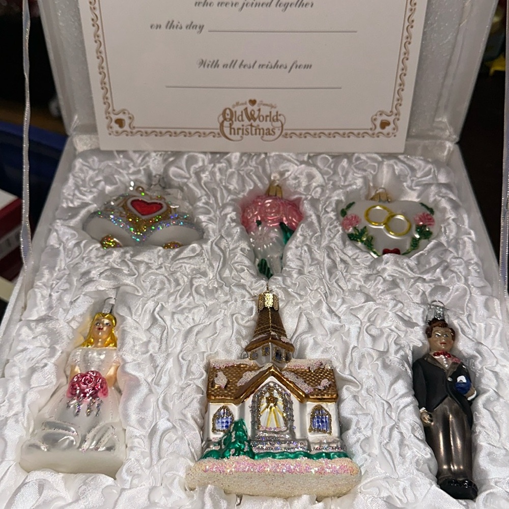 Old World Christmas Wedding Collection Glass Ornaments